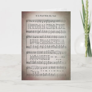 Alte Hymne für Beileid Karte