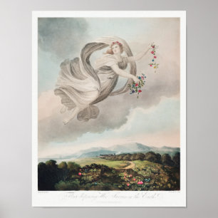 Alte Illustration von Mutter Natur Poster
