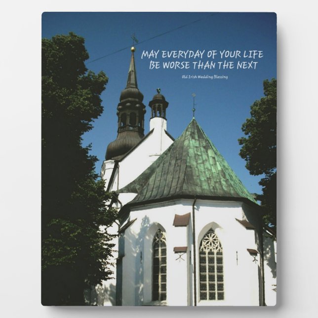 Alte irische Hochzeit Segen auf der historischen K Fotoplatte (Vorderseite)