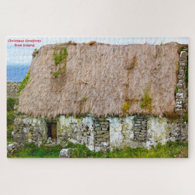 Alte irische Hütte Galway Irland. Jigsaw Puzzle (Horizontal)