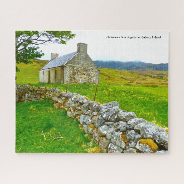 Alte irische Hütte Galway Irland. Jigsaw Puzzle (Horizontal)