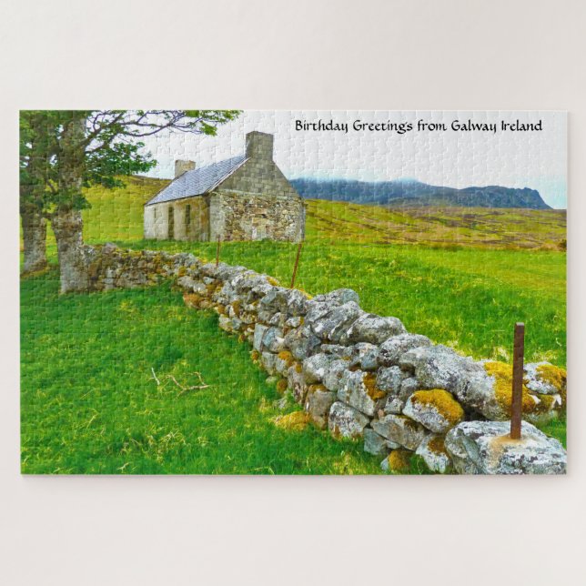 Alte irische Hütte Galway Irland. Jigsaw Puzzle (Horizontal)