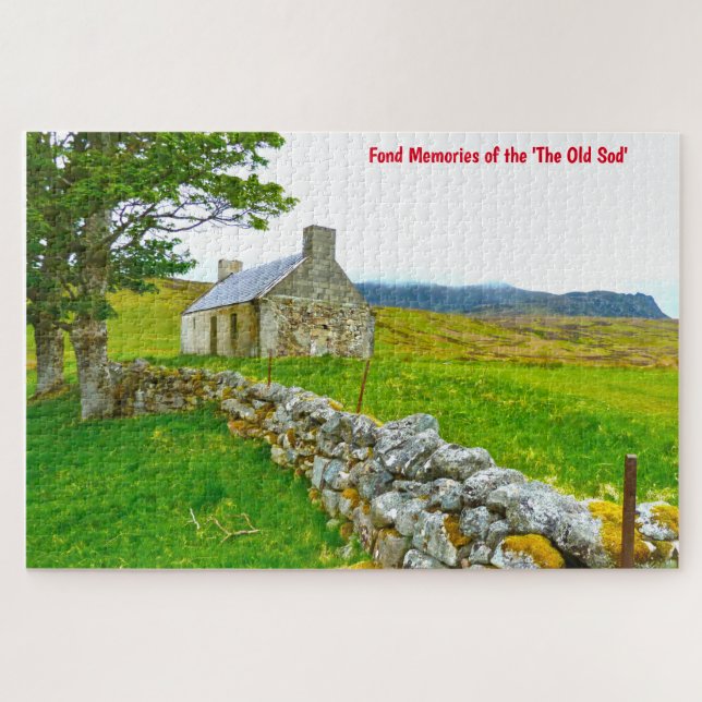 Alte irische Hütte Galway Irland. Jigsaw Puzzle (Horizontal)