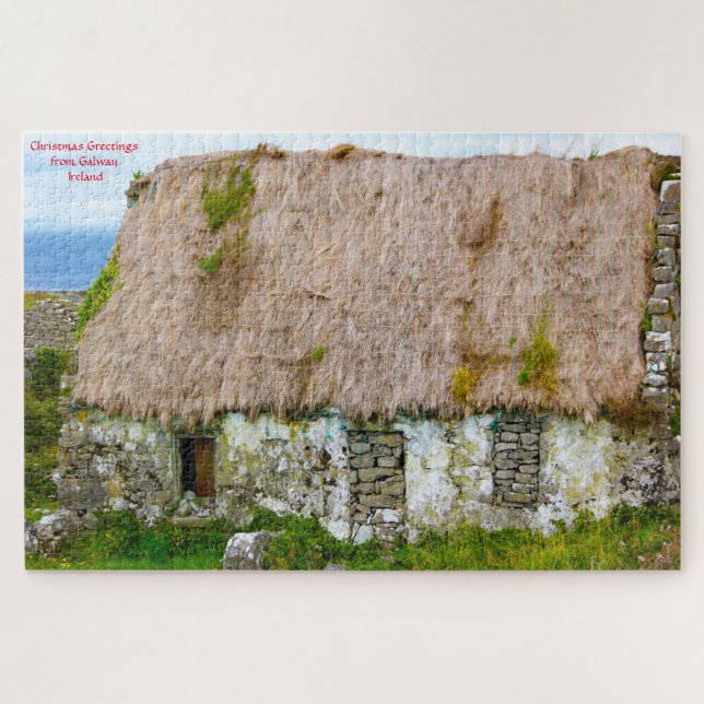 Alte irische Hütte Galway Irland. Jigsaw Puzzle (Horizontal)