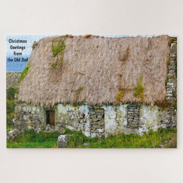Alte irische Hütte Galway Irland. Jigsaw Puzzle (Horizontal)