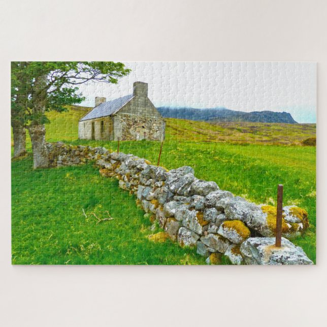 Alte irische Hütte Galway Irland. Puzzle (Horizontal)