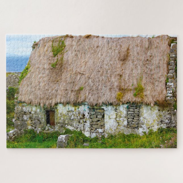 Alte irische Hütte Galway Irland. Puzzle (Horizontal)