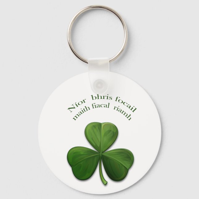 Alte irische Redewendungen über irische Entwurfspr Schlüsselanhänger (Vorderseite)