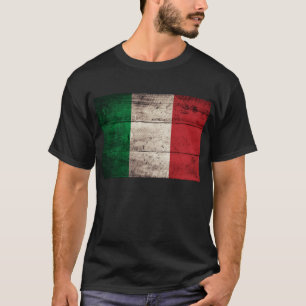 alte italienische Holzflagge; T-Shirt