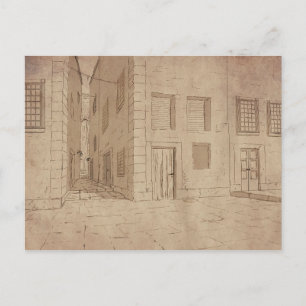 Alte italienische Stadt Postkarte