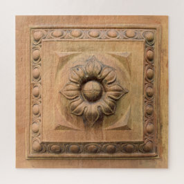 Alte italienische Terracotta-Blumenplatte, Rosette Puzzle