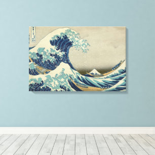 Alte japanische Kunst, Die große Welle von Hokusai Leinwanddruck