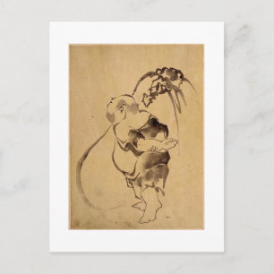 Alte japanische Malerei, Circa 1800er Jahre. Japan Postkarte