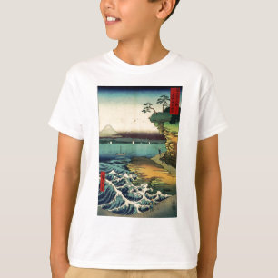 Alte japanische Ukiyo-e Mt. Fuji 房州保田ノ海岸 T-Shirt