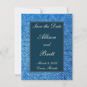 Alte Jeans--Karte Save The Date