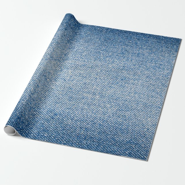 Alte Jeans-Stoff im Stil von Denim-Geschenkpapier  Geschenkpapier (Ungerollt)