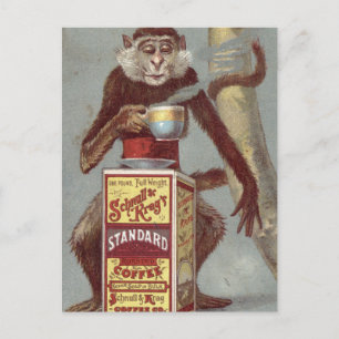 Alte Kaffee-Werbung Postkarte