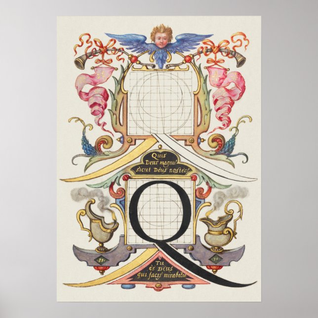 Alte Kalligrafie Poster (Vorne)