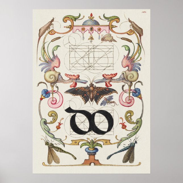 Alte Kalligrafie Poster (Vorne)