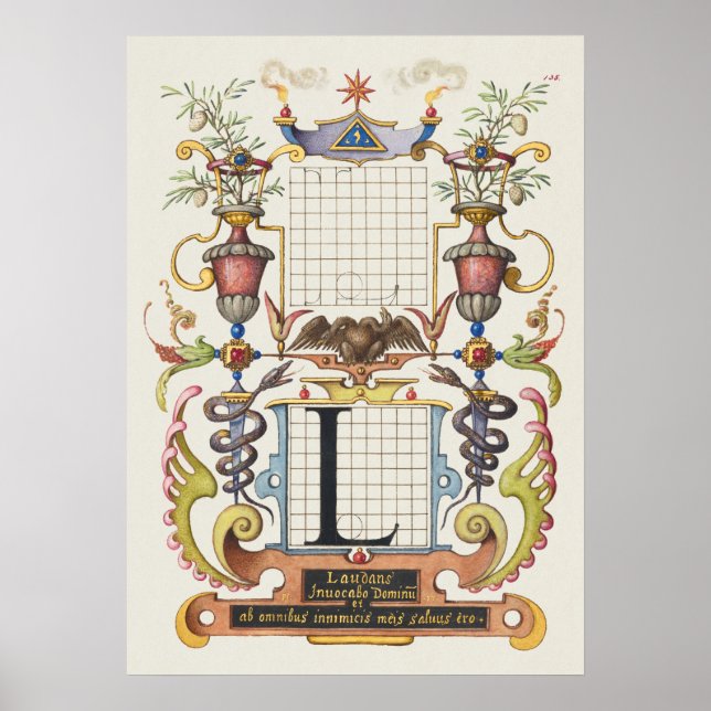 Alte Kalligrafie Poster (Vorne)