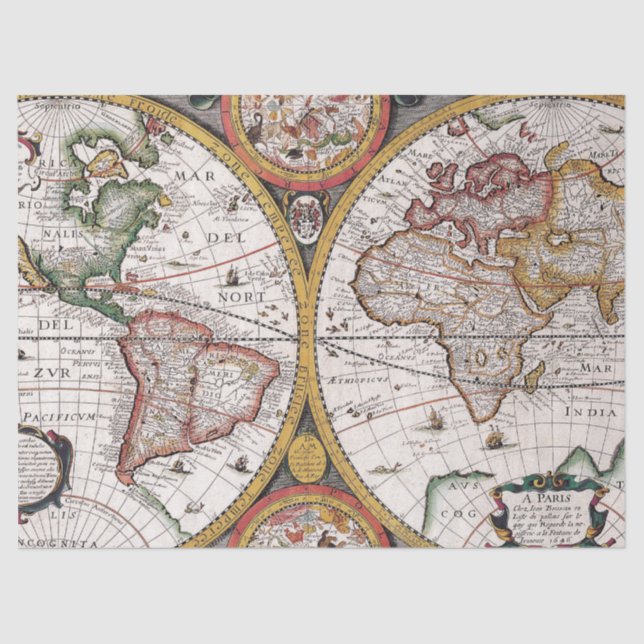 Alte Karte 1 Design 9 Seidenpapier (Vorderseite)