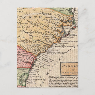 Alte Karte der Carolinas (1746)