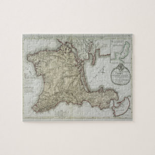 Alte Karte der Krim, Ukraine, Region Sewastopol Puzzle