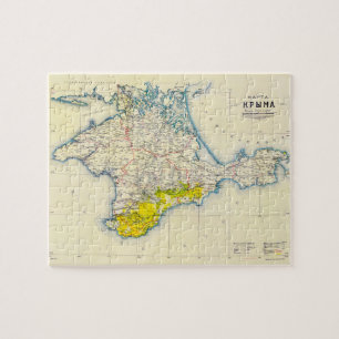 Alte Karte der Krim, Ukraine, Region Sewastopol Puzzle