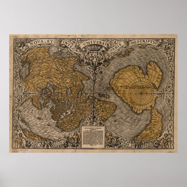 Alte Karte der Welt (1531) Poster (Vorne)