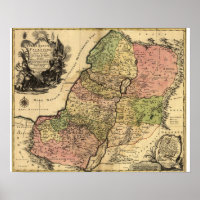 Alte Karte des Heiligen Landes und der zwölf Stämm