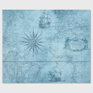 Alte Karte. Geschenkpapier