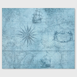 Alte Karte. Geschenkpapier