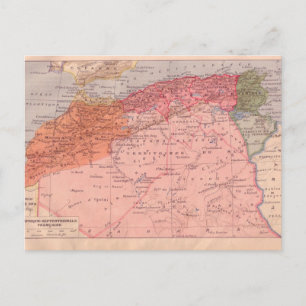 Alte Karte, Nordafrika um 1920 Postkarte