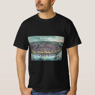 Alte Karte Saint Louis Missouri Mississippi Fluss T-Shirt