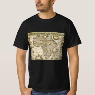 Alte Karte von Afrika von Hondius und Jansson T-Shirt