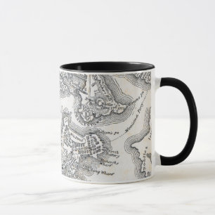 Alte Karte von Boston 1775-1776 Tasse