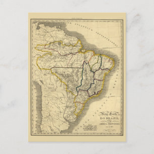 Alte Karte von Brasilien aus dem Jahr 1821