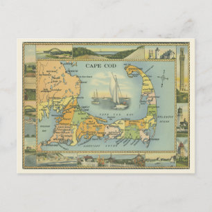 Alte Karte von Cape Cod, Massachusetts
