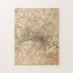 Alte Karte von Charlottesville Virginia (1960) Puzzle
