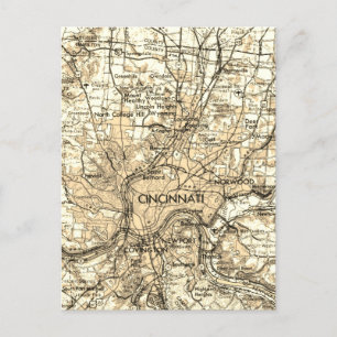 Alte Karte von Cincinnati Ohio