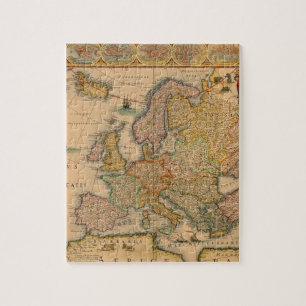 Alte Karte von Europa Puzzle