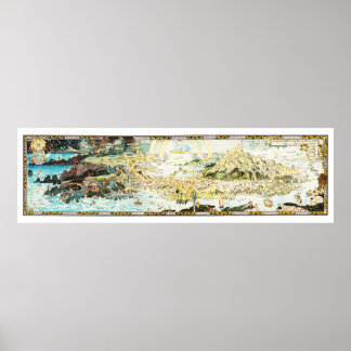 Alte Karte von Fairyland von Bernard Sleigh Poster