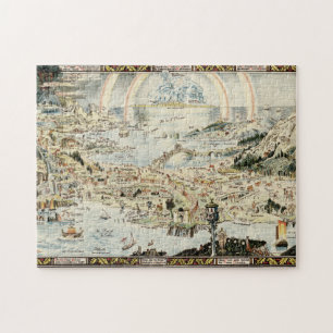 Alte Karte von Fairyland von Bernard Sleigh Puzzle