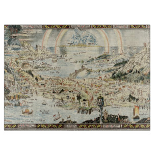 Alte Karte von Fairyland von Bernard Sleigh Schneidebrett