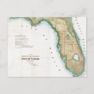 Alte Karte von Florida (1848)