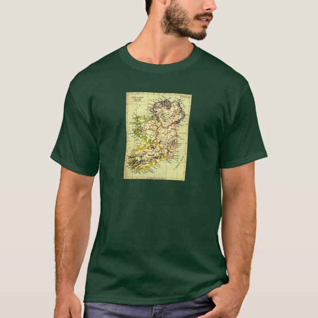 alte Karte von Irland - Aktualisierung T-Shirt (Vorderseite)