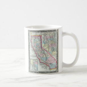 Alte Karte von Kalifornien (1860) Tasse