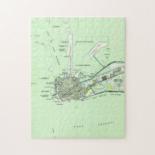 Alte Karte von Key West Florida (1943) Puzzle
