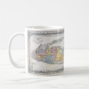 Alte Karte von Long Island New York Tasse