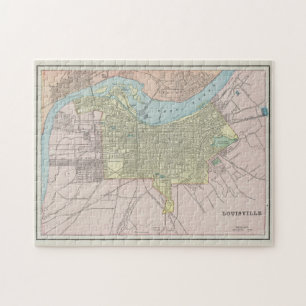Alte Karte von Louisville KY (1901) Puzzle
